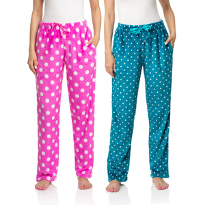 Women's Fleece Print Pajama Pants | 2 PACK