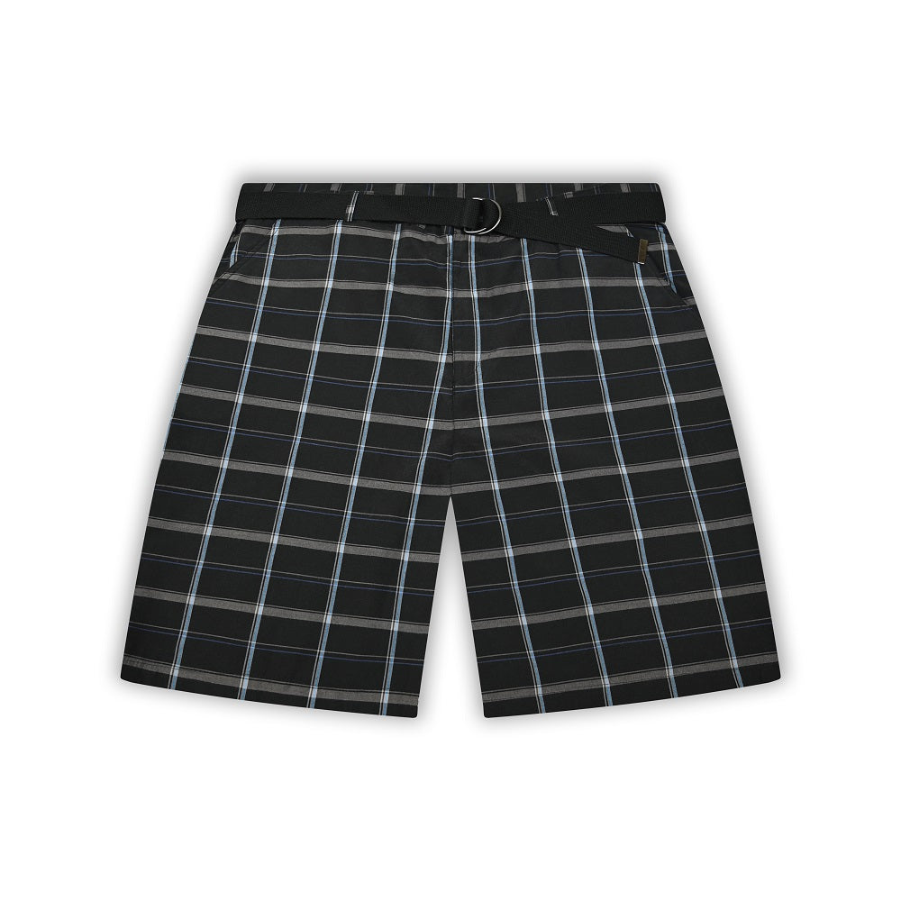 Men's Big and Tall Relaxed Fit Belted Plaid Casual Shorts | 2 Pack