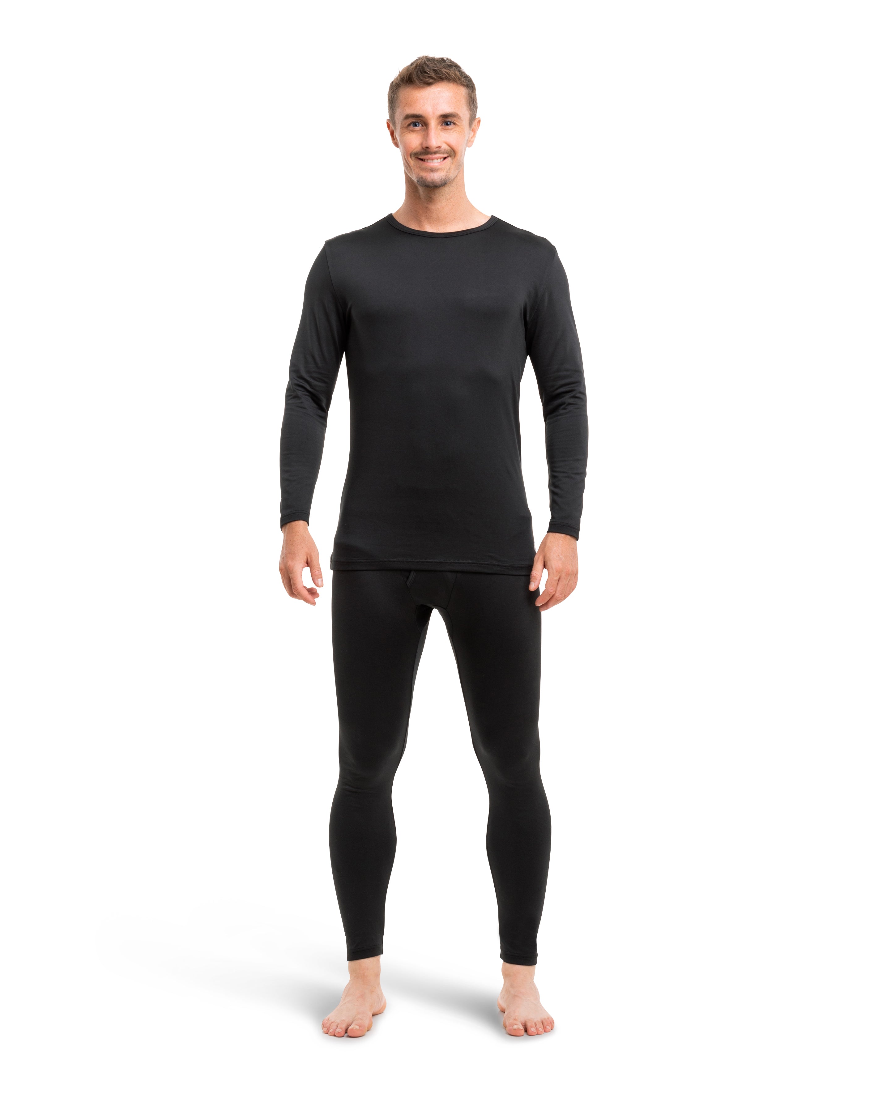 Mens Ultra-Soft Thermal Underwear 2 Piece Long Johns for Men with Fleece Lining - BROOKLYN + JAX