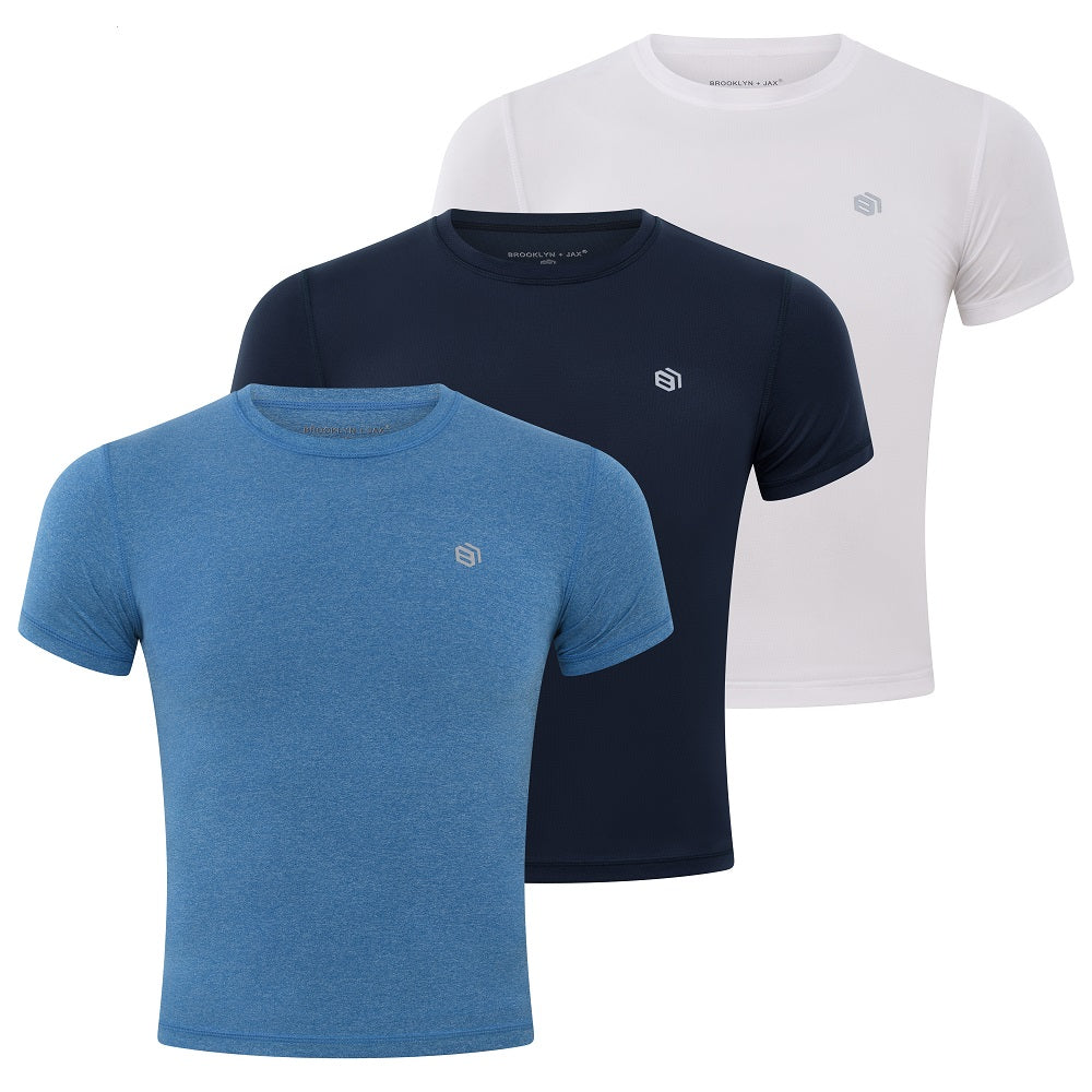 Boy's Dry-Fit Crew Neck Active T-Shirts | 3 Pack