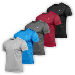 Men's Dry-Fit Active Crew Neck T-Shirts | 5 Pack