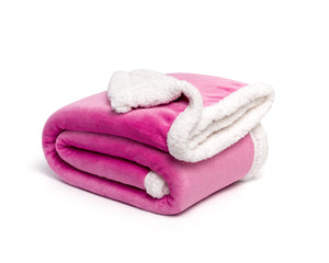Fleece Sherpa Plush Throw Blanket