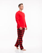 Load image into Gallery viewer, 2 Piece Mens Microfleece Pajama Sets ????? Ultra Soft PJ Pants with Henley Shirt - BROOKLYN + JAX
