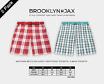 Load image into Gallery viewer, Men&#39;s Big and Tall Relaxed Fit Belted Plaid Casual Shorts | 2 Pack
