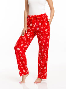 Women's Fleece Holiday Print Pajama Pants | 2 Pack